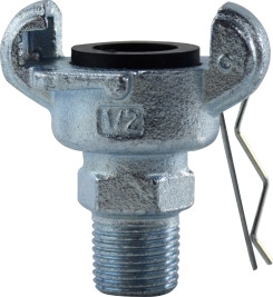 Midland Metal 66005 Male NPT End, Universal and Ground Joint, 3/8 Ductile Iron Male End, Hose Accessories