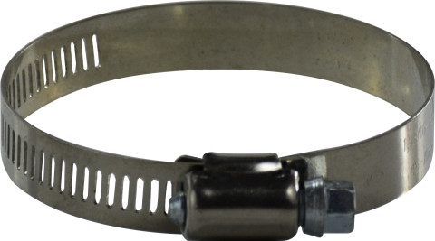 Midland Metal 611 Series 611032 Worm Gear Clamp, 1-9/16 in Nominal, 1-9/16 in Minimum Clamp Diameter, 1/2 in W