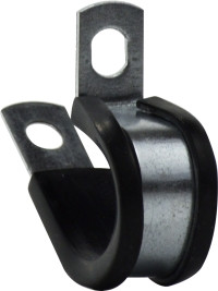 Midland Metal 96304 Rubber Lined Clamp, 3/8 in Nominal, 304 Stainless Steel