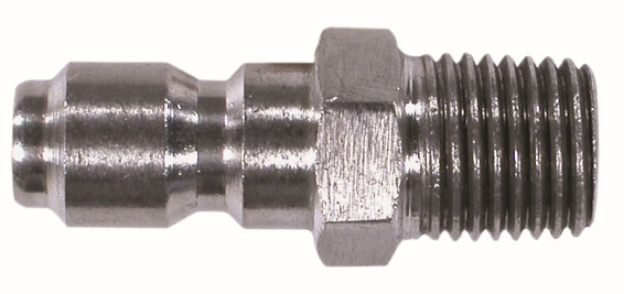 Midland Metal 86040SS Quick Disconnect Straight Through Plug, 1/4 in, MPT