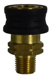 Midland Metal 86031RG Quick Disconnect Straight Through Coupler, 3/8 in, MPT