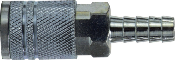 Midland Metal 28562S Industrial Interchange Coupler, 1/4 in Hose Barbed, Steel