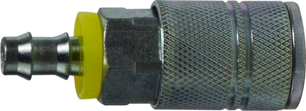 Midland Metal 28566S Industrial Interchange Coupler, 3/8 in Push-On Hose Barbed, Steel