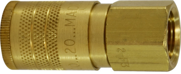 Midland Metal 28585 Aro Interchange Coupler, 3/8 in FIP, Brass