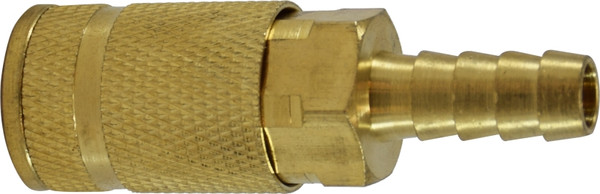 Midland Metal 28601 Aro Interchange Coupler, 1/4 in Hose Barbed, Brass