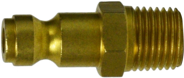 Midland Metal 28510B Automotive Interchange Plug, 1/4 in MIP, Brass
