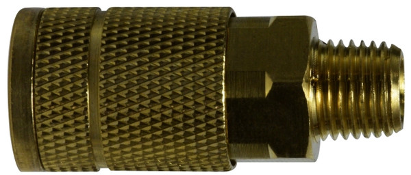 Midland Metal 28515 Parker Tru Coupler, 1/8 in MIP, Brass