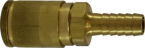 Midland Metal 28530 Parker Tru Coupler, 3/8 in Hose Barbed, Brass