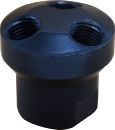 Midland Metal 320121 Air Manifold, 1 -Inlet, 3 -Outlet, 3/8 in Inlet, 1/4 in Outlet, FPT, Aluminum