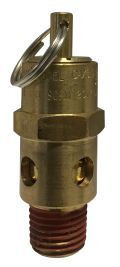Midland Metal 87002 Safety Valve, 1/4 in Nominal, MPT, 120 cfm, 125 psi Pressure, Brass Body
