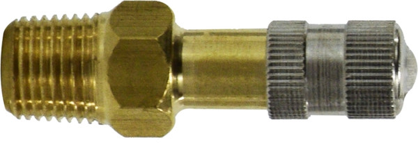 Midland Metal 46621 Spring Core Tank Valve, 1/8 in Nominal, MNPT, 300 psi Pressure, Brass Body