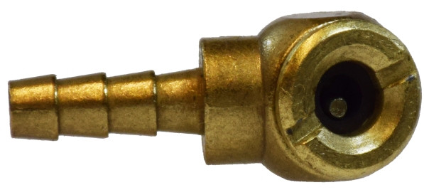 Midland Metal 46607 Live Air Ball Foot Chuck, 1/4 in, Hose Barbed