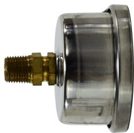 Midland Metal 80613 Pneumatic Pressure Gauge, 1-1/2 in Dial, 0 to 60 psi Measuring Range, +/-1.5 % Accuracy
