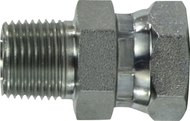 Midland Metal 14041612 Straight Swivel Adapter, 1 in MPT x 3/4 in FNPSM, Steel