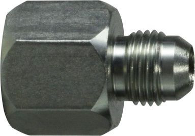 Midland Metal 2406106 Straight Reducer, 5/8 in 37 deg JIC Female Flared x 3/8 in 37 deg JIC Male Flared, Steel