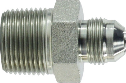 Midland Metal 2406128 Straight Reducer, 3/4 in 37 deg JIC Female Flared x 1/2 in 37 deg JIC Male Flared, Steel