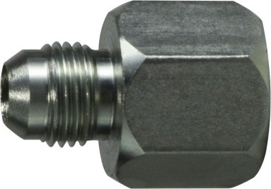 Midland Metal 24061620 Straight Reducer, 1 in 37 deg JIC Female Flared x 1-1/4 in 37 deg JIC Male Flared, Steel