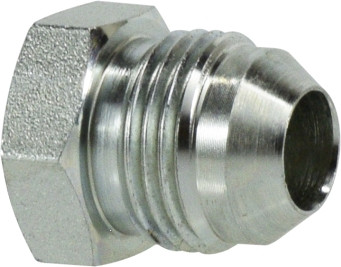 Midland Metal 24084 Plug, 1/4 in 37 deg JIC Flared, Steel