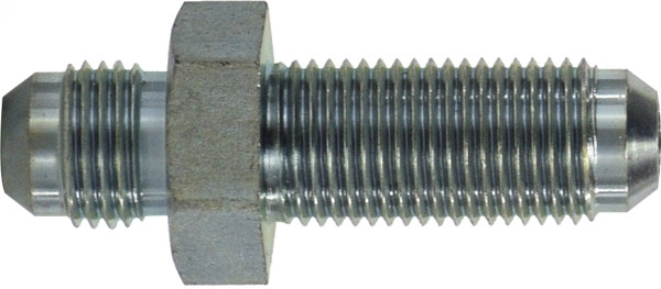 Midland Metal 270016 Bulkhead Union, 1 in Male 37 deg JIC Flared x 1 in Male 37 deg JIC Flared, Steel