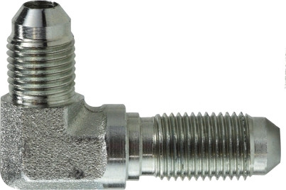 Midland Metal 270116 Bulkhead 90 deg Union Elbow, 1 in 37 deg JIC Flared x 1 in 37 deg JIC Flared, Steel