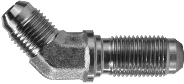 Midland Metal 270210 Bulkhead 45 deg Union Elbow, 5/8 in 37 deg JIC Flared x 5/8 in 37 deg JIC Flared, Steel