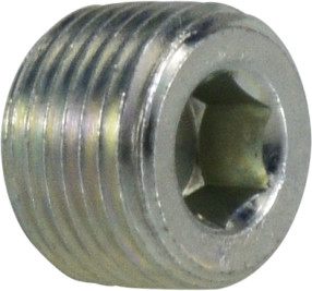 Midland Metal 5406HHP12 Hollow Hex Plug, 3/4 in MPT, Steel