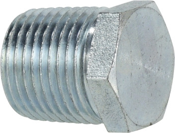 Midland Metal 5406P8 Hex Head Plug, 1/2 in MPT, Steel