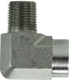 Midland Metal 550286 90 deg Street Elbow, 1/2 in Male Pipe x 3/8 in Female Pipe, Steel