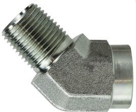 Midland Metal 55036 45 deg Street Elbow, 3/8 in Male Pipe x 3/8 in Female Pipe, Steel