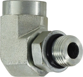 Midland Metal 6815NWO66 Female O-Ring to Male O-Ring Elbow, Steel SAE O-Ring Fittings, 9/16-18x9/16-18 Forbxmorb 90 El, Hydraulics