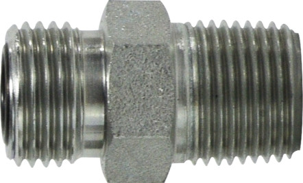 Midland Metal FSO24041616 Straight Connector, 1-7/16 in Male ORFS x 1 in MNPT, Steel