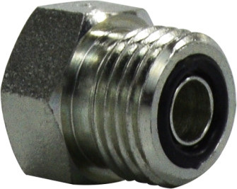 Midland Metal FSO24088 Plug, 1/2 in ORFS x 13/16 in, Steel