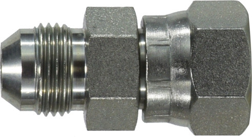 Midland Metal FS65041010 Swivel Adapter, 5/8 in Male JIC 37 deg Flared x 5/8 in Female ORFS, Steel