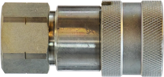 Midland Metal FF Series FF38F Flush Face Coupler, 3/8 in FNPT x 3/8 in FNPT, Steel