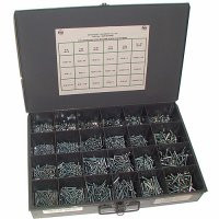 1900 Piece Phillips Flat Head Coarse Machine Screws and Nuts Assortment/Kit