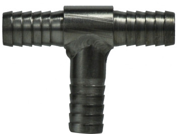 Midland Metal 34562T Barb Hose Tees, Stainless Steel Hose Barbs, Tee 1/4B-All Thnwl -304 304 S.S., Brass Fittings