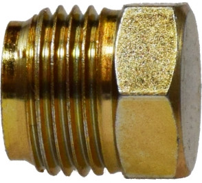 Midland Metal 12096 Cored Plug, 1/2 in Inverted Flared, Brass