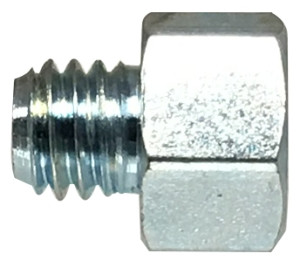 Midland Metal 36305 Adapter, 1/4-28 x M8 x 1 Thread, Taper Threaded x Male Metric Thread, 3/8 in Hex, Zinc-Plated