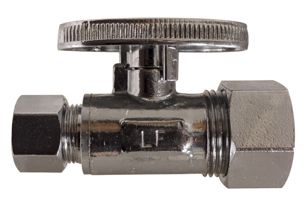 Midland Metal 746535 Straight Supply Stop, 1/2 x 3/8 in Nominal, PEX x Compression, Brass Body