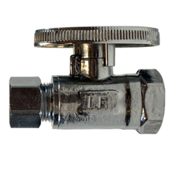 Midland Metal 746546 Straight Supply Stop, 1/2 x 3/8 in Nominal, FIP x Compression, Brass Body
