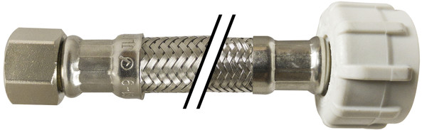 Midland Metal 922012 3/8 COMP x 3/8 COMP, Lead-Free Supply Connectors, 3/8 x 3/8 Comp 12 Lf Lav Sy Ss Cnctr, Plumbing Accessories