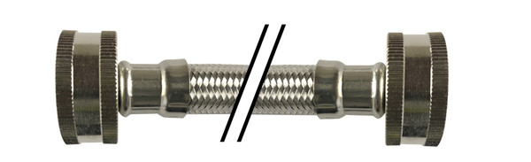 Midland Metal 923972 Stainless Steel Washing Machine Connector, Lead-Free Supply Connectors, Lf 3/4 Fgh x 3/4 Fgh x 72, Plumbing Accessories