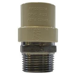 Midland Metal 35417SS Adapter, 1-1/2 in CPVC x 1-1/2 in Male IPS, Stainless Steel