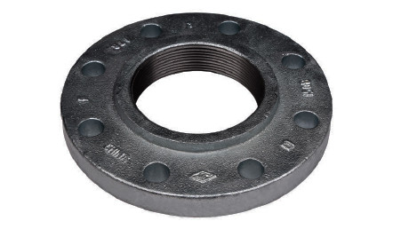 Midland Metal 108097 Reducing Companion Flange, 8 in Threaded x 6 in Threaded, Iron, Black, 8 -Bolt Hole