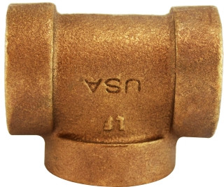 Midland Metal 43257 Pipe Tee, 1-1/2 in FIP x 1-1/2 in FIP x 1-1/2 in FIP, Brass
