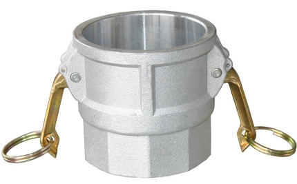 Buchanan Rubber CGD-800-A1 Cam and Groove Coupler with Two Brass Handle, 8 in Type D x 8 in FPT, Aluminum