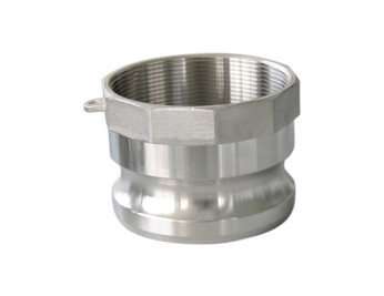 Buchanan Rubber CGA-400-SS1 Cam and Groove Adapter, 4 in Type A x 4 in FNPT, Stainless Steel