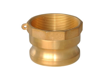 Buchanan Rubber CGA-500-B1 Cam and Groove Adapter, 5 in Type A x 5 in FNPT, Brass