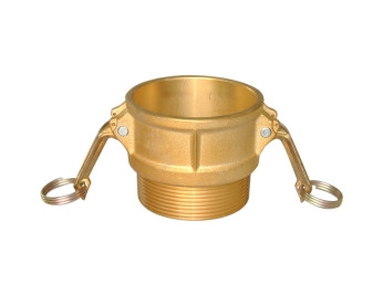 Buchanan Rubber CGB-400-B1 Cam and Groove Coupler, 4 in Type B x 4 in MNPT, Brass
