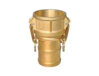 Buchanan Rubber CGC-400-B1 Cam and Groove Coupler, 4 in Type C x 4 in Hose Shank, Brass